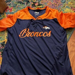CSA Denver Broncos Navy and Orange Jersey